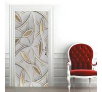 Abstract Door Stickers for Interior Doors Modern Art 3D Door Sticker Murals Decals Wallpaper Self Adhesive Waterproof Poster for Bedroom Living Bathroom 85x200 cm d-482