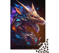 Abstract Dragon Head Art Puzzle for Adults And Teenagers 1000 Pieces Paper Puzzles for Teenagers Gifts Brain Teaser Game 1000pcs (38x26cm)