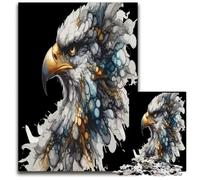 Abstract Eagle Portrait 1000Pc Adults Jigsaw Puzzle Jigsaw Puzzles Challenging DIY Brain Teaser Perfect Family Game Or Decorative Gift 1000 PCS(38x26cm)