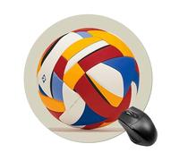 Abstract Elements of Physical Activity Mousepad Waterproof Gaming Mousepads with Non-Slip Rubber Base Round Computer Mousepad with Stitched Edges for Desk Pad 7.8 Inch