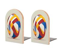 Abstract Elements of Physical Activity Print Sturdy Bookends Decorative Bookends Adjustable, Modern Design for Home and Office