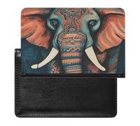 Abstract Elephant Passport Holder Vaccine Card Holder Travel Document Organizer Credit Card Organizer for Women/Men