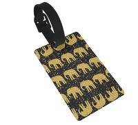 Abstract Elephant Pattern Print Luggage Tag for Suitcases Cute Waterproof and Reusable Travel Bag Backpack Tags Gifts