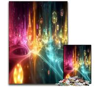 Abstract Energy Landscape Puzzles 1000 Pieces for Adults Paper Puzzles Family Interactive Game Craft Gift with Colorful Artwork 1000 PCS(38x26cm)