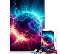 Abstract Energy Sphere with Glowing Colors for Adults 1000 Piece Puzzle Tension Relief Good Thick Enjoyable Challenge Xmas Santa Gift (50x75cm)