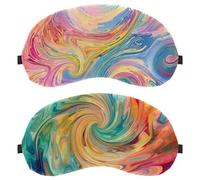 Abstract Enigmatic Flowing Swirl Texture 2-Pack Light-Blocking, Soft, Breathable Sleeping Masks Blindfold Sleep Masks