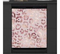 Abstract Ethnic Pattern Dishwasher Magnetic Cover Kitchen Decor Animal Leopard Print Front Dishwasher Refrigerator Magnetic Cover Sticker Appliance Decorative Cover 23 x 26 Inches