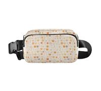 abstract Evil Eye White Waterproof Waist Bag Fanny Pack with Adjustable Strap for Travel Vacation Running, Cats with Cute Kitty Paw, One Size