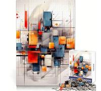 Abstract Expressionism 1000 Piece Jigsaw Puzzle for Teenagers Brain Calisthen Bright Detail Hard Challenge Wall Art (38x26cm)
