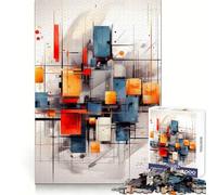Abstract Expressionism 1000 Piece Jigsaws for Adults Puzzle Brain Calisthen Clear Color Hard Challenge Furniture Decor (50x75cm)