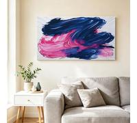 Abstract Expressionism Framed Canvas Wall Art Brush Strokes Colour Block Graffiti Poster Canvas Painting Print, Wall Art Pictures Home Decorative for Living Room, Guest Room & Study - 90L x 60W CM