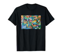 Abstract Expressionist Outsider Painting Colorful Modern Art T-Shirt