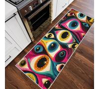 Abstract Eye Pattern Runner Rug for Hallway, Psychedelic Boho Runner Rugs Soft Low Pile Non Slip Easy to Clean Washable Mat for Entryway Kitchen Bedroom Living Room Home Decor, 60x120cm Rf5V92a