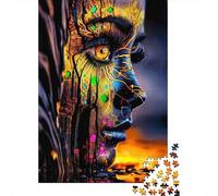 Abstract Face Art 1000 Piece Premium Cardstock Jigsaw Puzzle Set Adult Jigsaws Educational Game Challenge Fun Present Value Pack 38x26cm/1000pcs