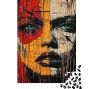 Abstract Face Art 1000 Piece Premium Cardstock Jigsaw Puzzle Set Adult Jigsaws Fun Present Educational Challenge Value Pack Gift Idea 52x38cm/1000pcs