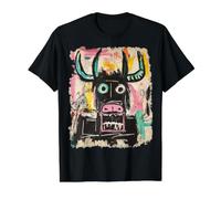 Abstract Face Art Animal Graffiti Style Value Graphic T-Shirt, Men, Black, M