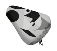 Abstract Face Bike Seat Cover Waterproof Oxford Fabric, Universal Adjustable Bicycle Saddle Cover with Drawstring Easy Install Protective Rain Dust Covers for Women Men