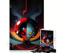 Abstract Face in Space for Adults 1000 Piece Puzzle Brain Exercise HD Print Home Activity Birthday Art Gift (38x26cm)