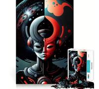 Abstract Face in Space for Adults 1000 Piece Puzzle Brain Exercise HD Print Home Activity Birthday Art Gift (38x26cm)