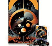 Abstract Face in Space for Adults 1000 Piece Puzzle Brain Exercise HD Print Home Activity Birthday Art Gift (38x52cm)