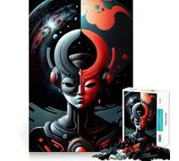 Abstract Face in Space Puzzles for Adults 1000 Pieces Brain Calisthen Indoor Play Pattern Assemble Home Display (50x75cm)