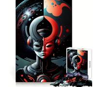 Abstract Face in Space Puzzles for Adults 1000 Pieces Brain Calisthen Indoor Play Pattern Assemble Home Display (50x75cm)