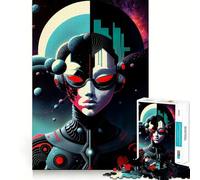Abstract Face in Space Puzzles for Adults 1000 Puzzles Clear Logic Tight Joint Fun Activity Christmas Idea (38x26cm)