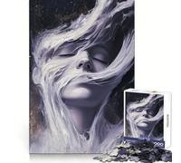 Abstract Face in White for Adults 1000 Piece Puzzle Brain Exercise HD Print Home Activity Birthday Art Gift (50x75cm)