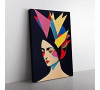 Abstract Face Of A Woman No.5 Canvas Print for Living Room Bedroom Home Office Décor, Wall Art Picture Ready to Hang, 76x50 cm (30x20 Inch) CAN3020-V1022-CK-261