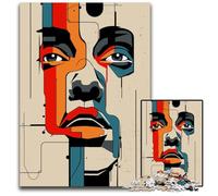 Abstract Face Portrait Jigsaw Puzzles for Adults 1000 Piece Difficult Puzzles for Adults Brain Challenge Gift Educational Activity for Teenagers 1000 PCS(75x50cm)