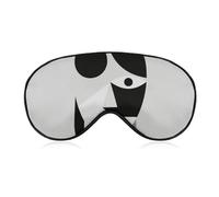 Abstract Face Sleep Mask for Women Men, Soft Eye Mask with Adjustable Strap for Sleeping, Light Blocking Travel Blindfold for Nap Comfortable Eye Cover for Home Office