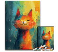 Abstract Feline Art Adult Jigsaw Puzzles 1000 Pieces Puzzles for Adults for Birthdays Holidays Best for Christmas 1000 PCS(75x50cm)