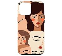 Abstract Female Faces Modern Portrait Minimal Style Design Case for iPhone 12 Pro Max