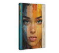 Abstract Female Portrait Canvas Poster Bedroom Decor Landscape Office Room Decor Gift 20x30inch(50x75cm)