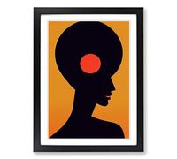 Abstract Female Portrait Framed Print | A2 Black Framed Wall Art | Ready to Hang | Abstract Fantasy Picture | Living Room Bedroom Lounge Office