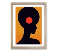 Abstract Female Portrait Framed Print | A2 Oak Framed Wall Art | Ready to Hang | Abstract Fantasy Picture | Living Room Bedroom Lounge Office