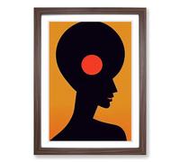 Abstract Female Portrait Framed Print | A2 Walnut Framed Wall Art | Ready to Hang | Abstract Fantasy Picture | Living Room Bedroom Lounge Office