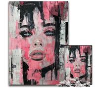 Abstract Female Portrait Jigsaw Puzzles for Adults 1000 Piece Difficult Puzzles for Adults Brain Challenge Gift Educational Activity for Teenagers 1000 PCS(75x50cm)