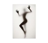 Abstract Female Silhouette Art, Minimalist Melancholic Portrait Canvas Poster Bedroom Decor Landscape Office Room Decor Gift 20x30inch(50x75cm)