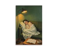 Abstract Figure Wall Art Modern Woman Reclining on Sofa Minimalist Bohemian Style Painting Feminist Aestheticsfor Wall Decor Theatre Decor Or Birthday Gift Giving 08x12inch(20x30cm)