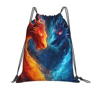 Abstract Fire Dragon Galaxy Long Women Men Swimming Bags Waterproof String Backpack Large Gym Sack For Swim Travel Holidays