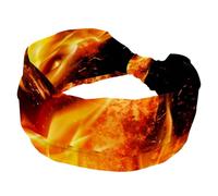 Abstract Fire Dragon Head Women’s Headbands, Elastic Wide Turban Headband, Soft Head Bands, Non Slip Hairband for Yoga Workout Sport Running