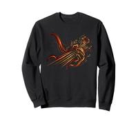 Abstract Fire Guitar Art Playing Guitar Guitarist Music Sweatshirt