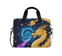 Abstract Fire Mountain Crane Red Laptop Sleeve Case Cute Laptop Storage Bag Crossbody Bags for Work Journey with Strap Handle, 13 14 15.6 inch