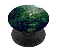 Abstract Flakes and Green Oil Bubble PopSockets Adhesive PopGrip