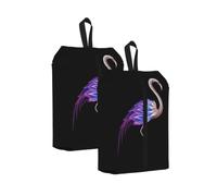 Abstract Flamingo Print Waterproof Shoe Bag Travel Bag with Carry Strap Storage Bag Versatile Cosmetic Bag-2pcs