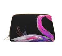 Abstract Flamingo Printed Makeup Bag for Women Portable Leather Make up Bag Travel Zipper Cosmetic Bags Organizer
