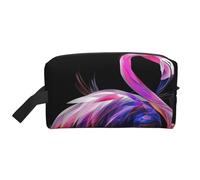 Abstract Flamingo Printed Makeup Bag Travel Portable Cosmetic Bag Large Capacity Makeup Case Toiletry Handbag Organiser for Women