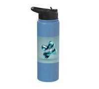 Abstract Floating Liquid Fluid Dynamics Art Stainless Steel Insulated Water Bottle
