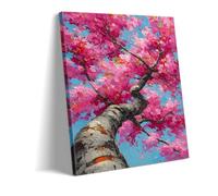 Abstract Floral Canvas Wall Art | Eternal Spring | Pink Blossom Tree Painting Modern Living Room Bedroom Decor Impasto Textured Nature Print Gift (art-1,100 x 160 cm Rolled Canvas)